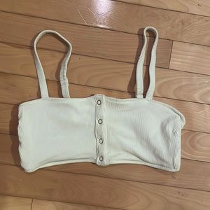 Aerie white bikini top